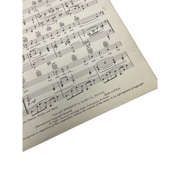 Two Marvelous For Words Sheet Music 1937 Ready Willing and Able Mercer Whiting - Picture 4 of 5